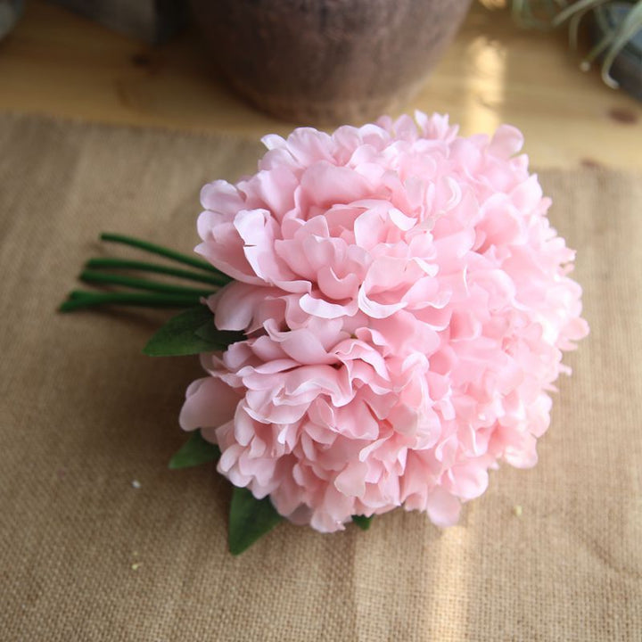 Artificial Peony Flowers Branches Set