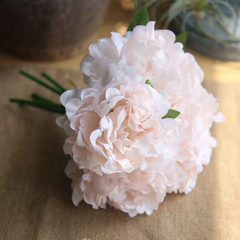 Artificial Peony Flowers Branches Set