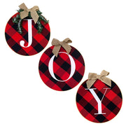 christmas plaid wreaths set, view 2 - MRSLM