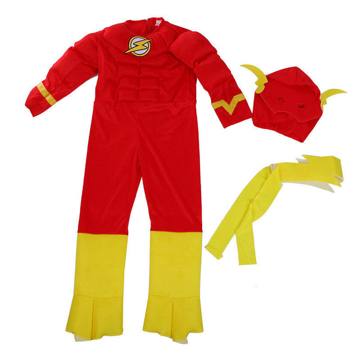Boy's The Flash Muscle Cosplay Costumes