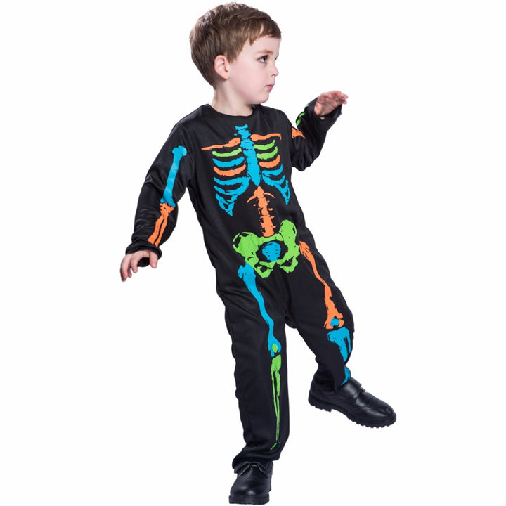 Boy's Colorful Skeleton Costume