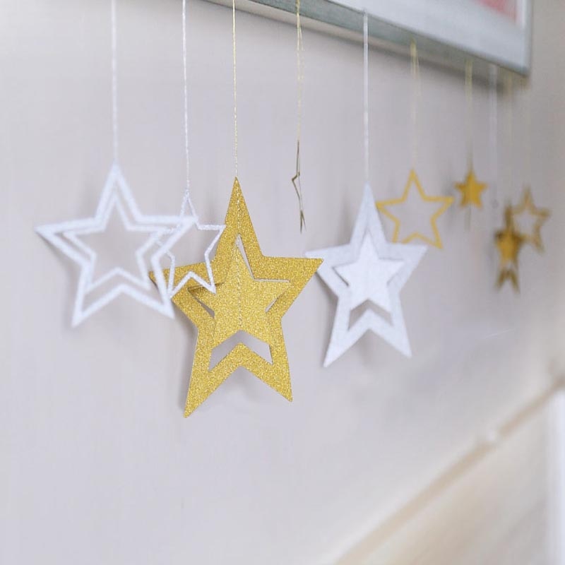 Star Shaped Paper Haging Garland for Wedding