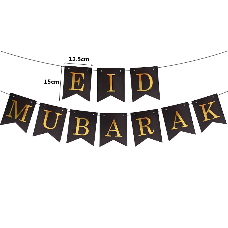 Eid Mubarak Decorative Banner / Balloons Set