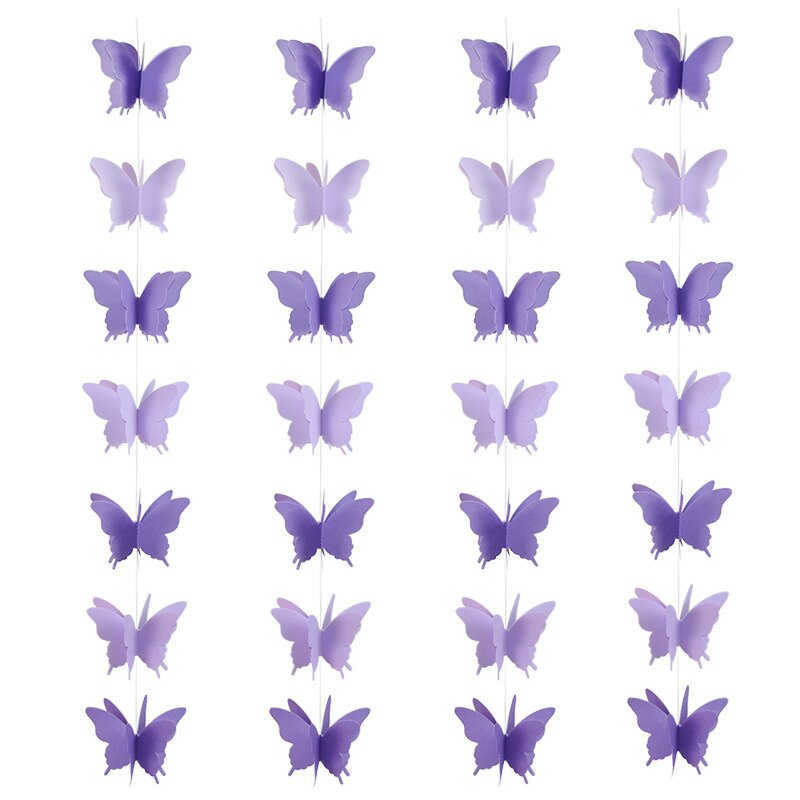 Colorful 3D Butterfly Paper Garland