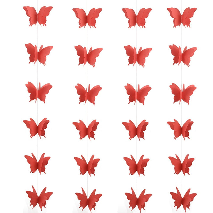 Colorful 3D Butterfly Paper Garland