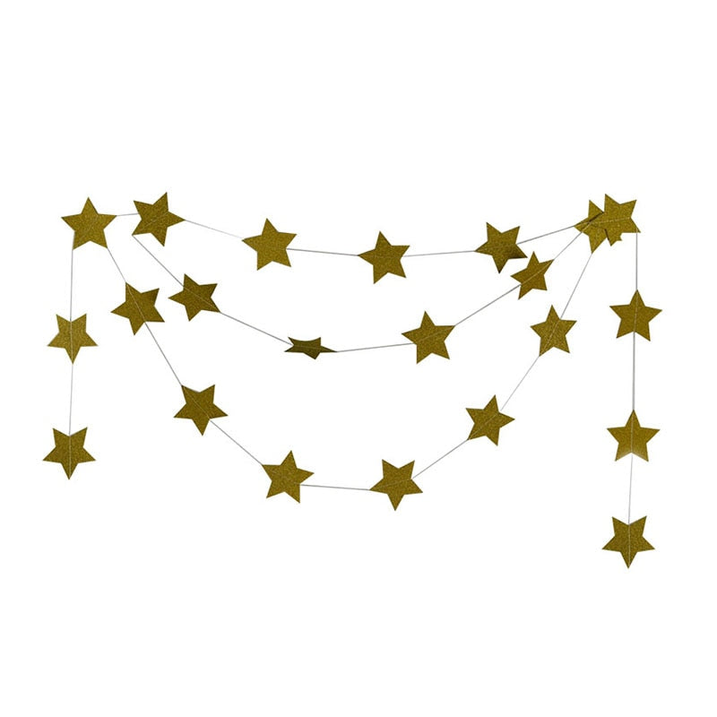 Wall Hanging Paper Star Garland for Wedding