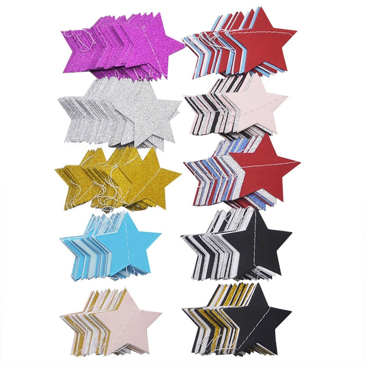 Wall Hanging Paper Star Garland for Wedding