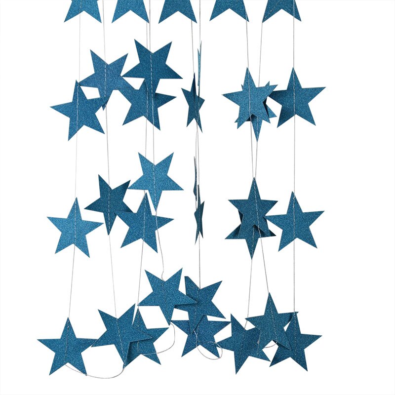 Paper star party garland, view 2 - MRSLM