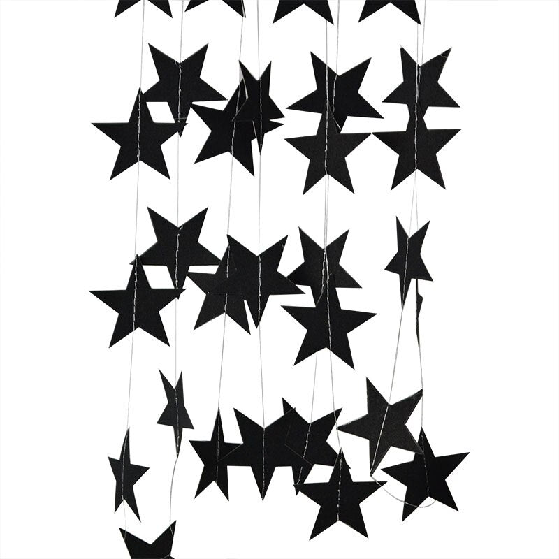 Paper star party garland, view 9 - MRSLM