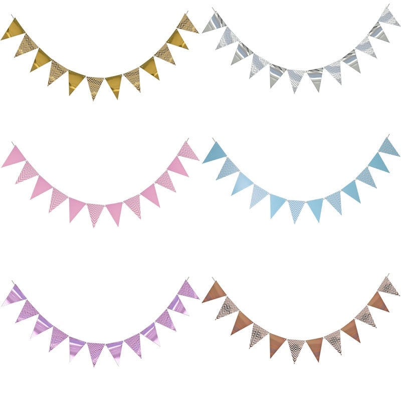 paper flag garland banner, view 8 - MRSLM