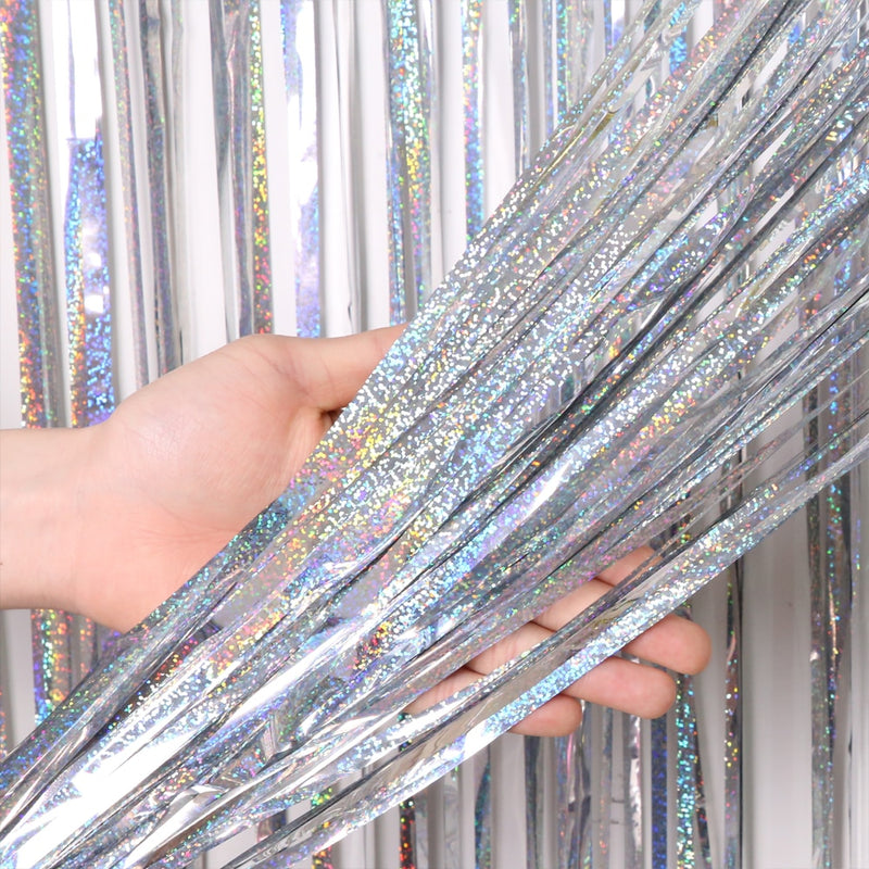 glittering metallic fringe curtain - MRSLM