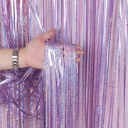 glittering metallic fringe curtain, view 4 - MRSLM