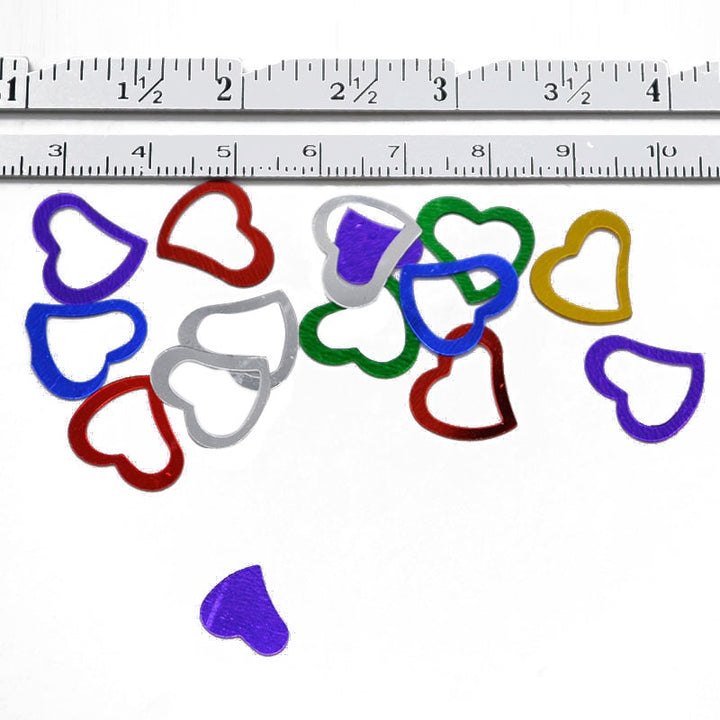 Set of 600 Colorful Confetti in Heart Shape