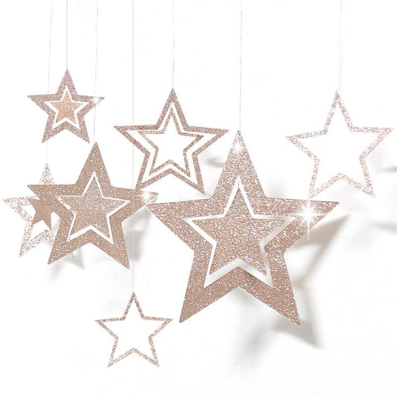 paper star garlands 7 pcs set, view 5 - MRSLM