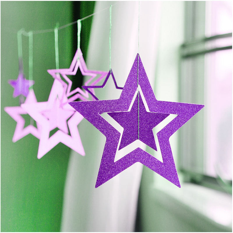 paper star garlands 7 pcs set, view 7 - MRSLM