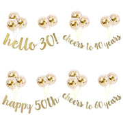 Milestone birthday garland with balloons - MRSLM