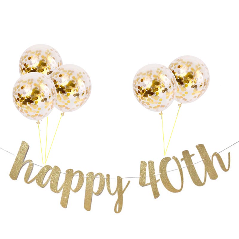 Milestone birthday garland with balloons, view 7 - MRSLM