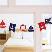 nautical party banner, view 4 - MRSLM