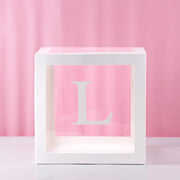transparent letter patterned box, view 6 - MRSLM