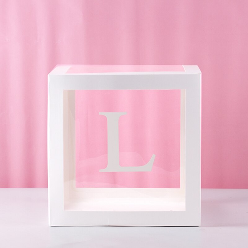 transparent letter patterned box, view 6 - MRSLM