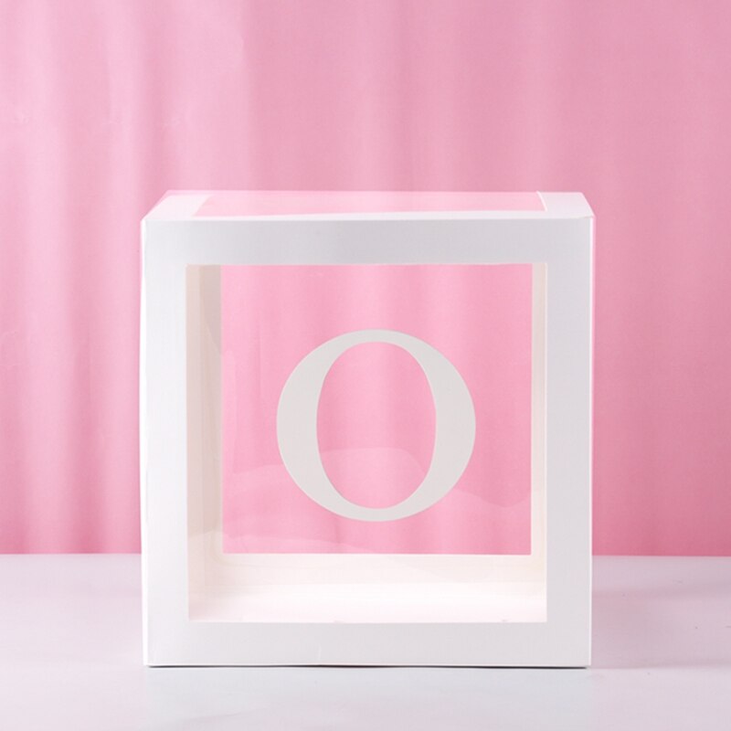 transparent letter patterned box, view 9 - MRSLM