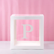 transparent letter patterned box, view 10 - MRSLM
