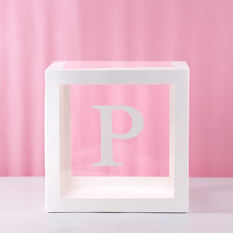 transparent letter patterned box, view 10 - MRSLM