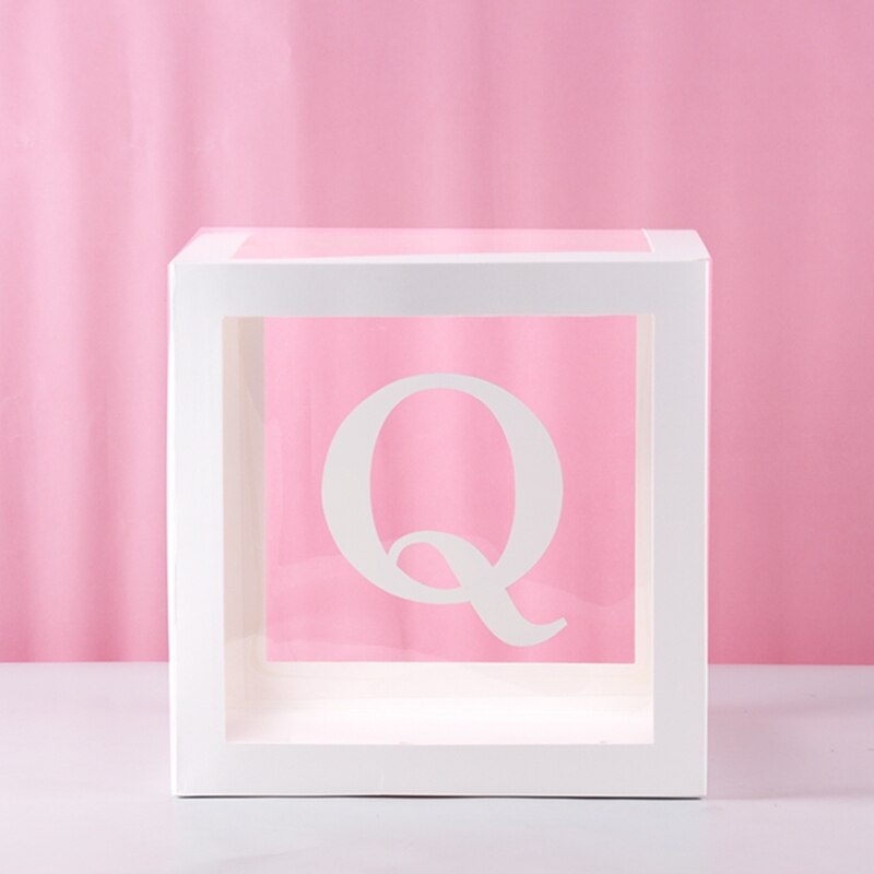 transparent letter patterned box, view 11 - MRSLM