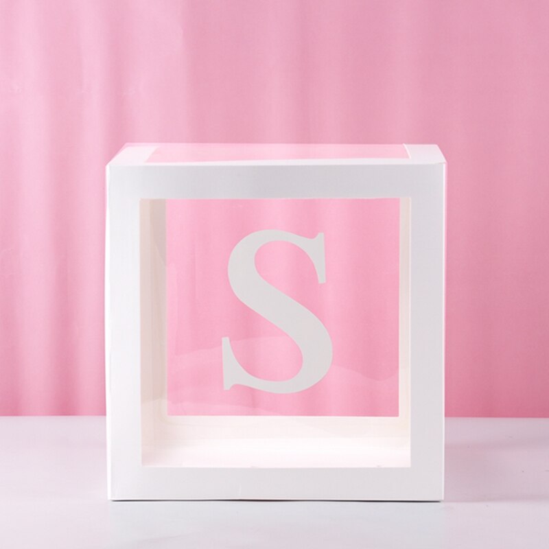transparent letter patterned box, view 13 - MRSLM