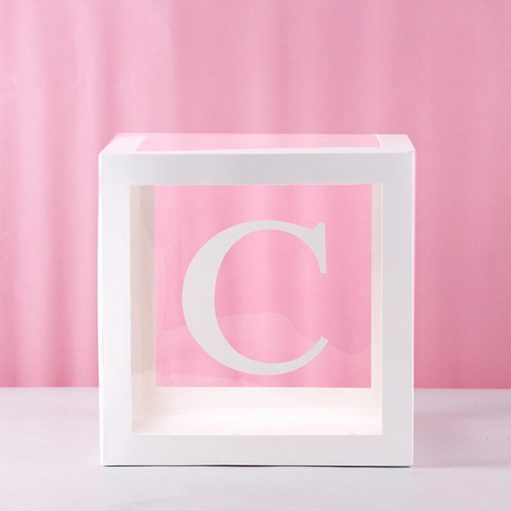 Transparent Letter Patterned Box