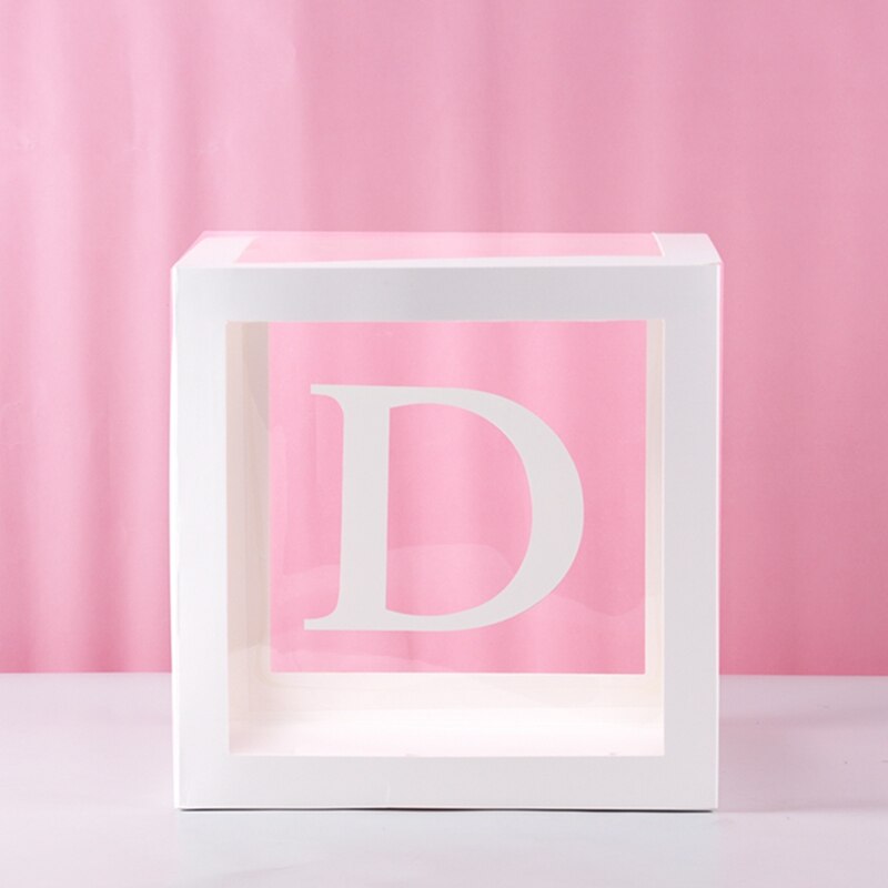 transparent letter patterned box, view 23 - MRSLM