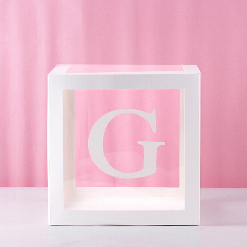 transparent letter patterned box, view 26 - MRSLM