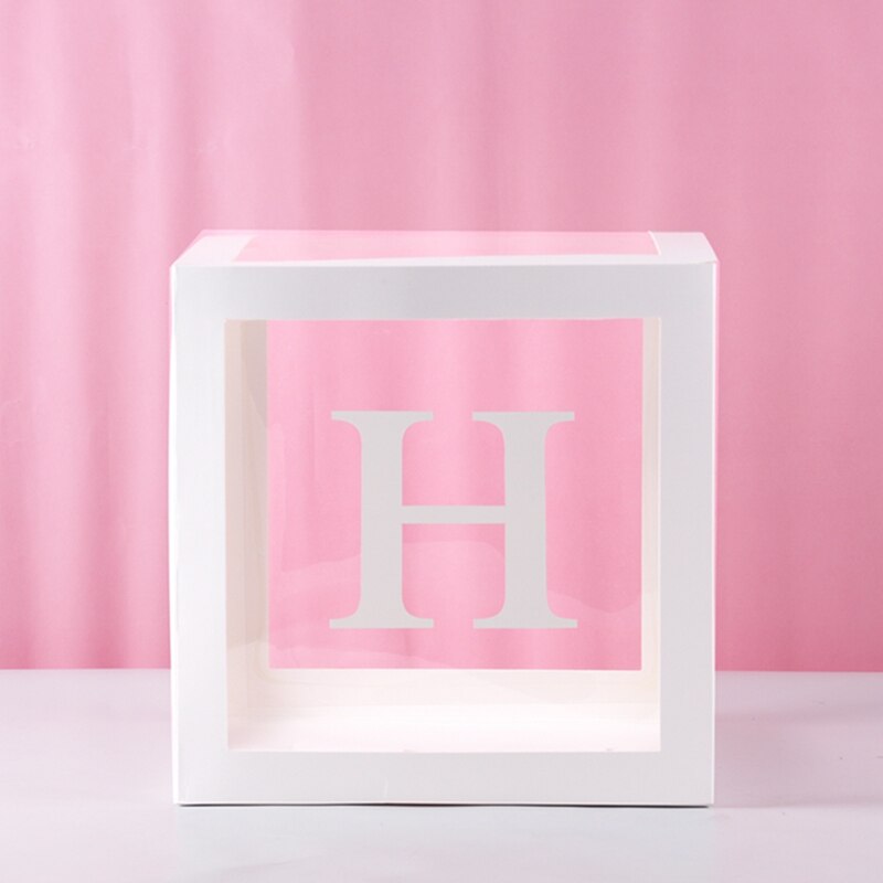 transparent letter patterned box, view 27 - MRSLM