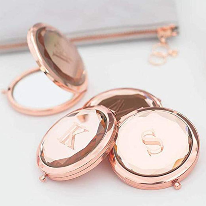 Decorative Compact Mirror Gift in Rose Gold