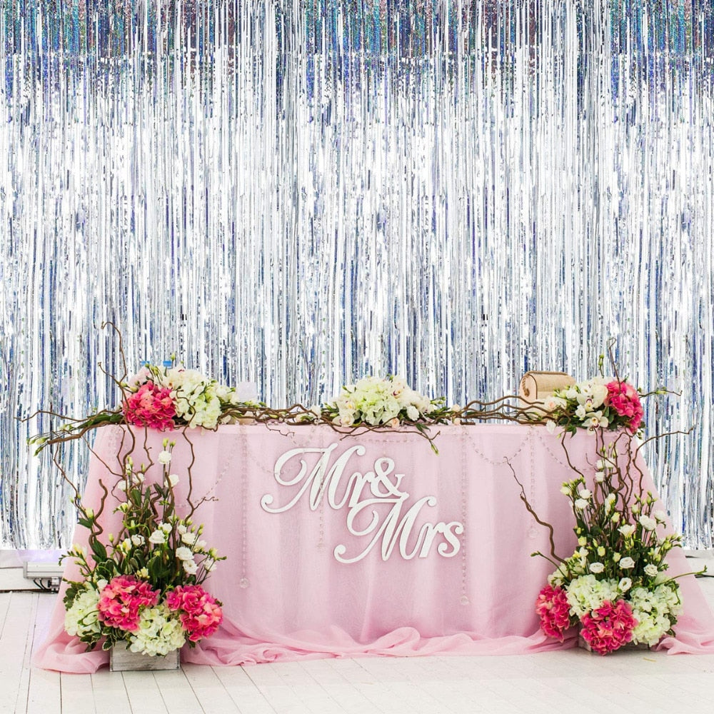 Party Backdrop Fringe Foil Curtain