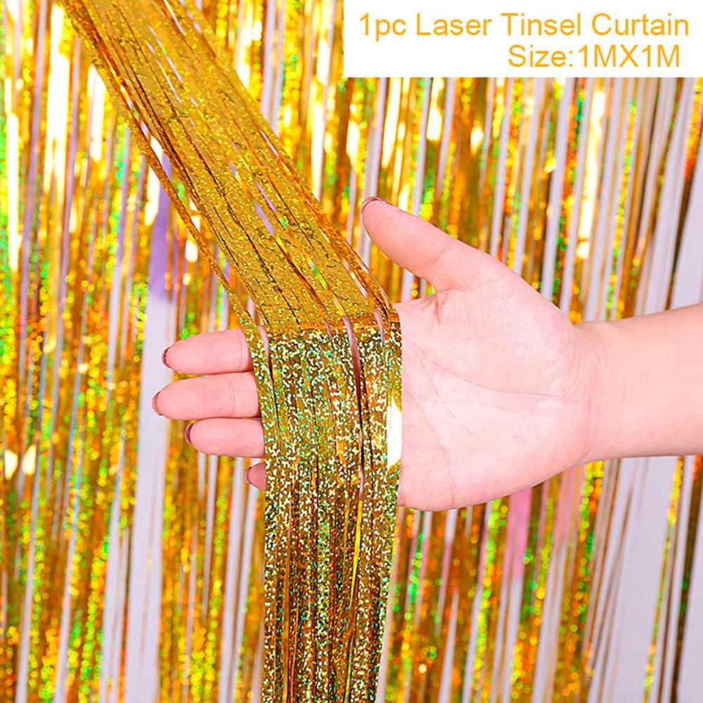 Party Backdrop Fringe Foil Curtain