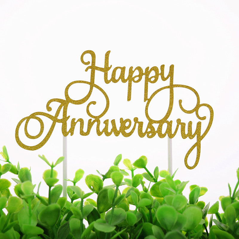 Happy Anniversary cake topper, view 2 - MRSLM
