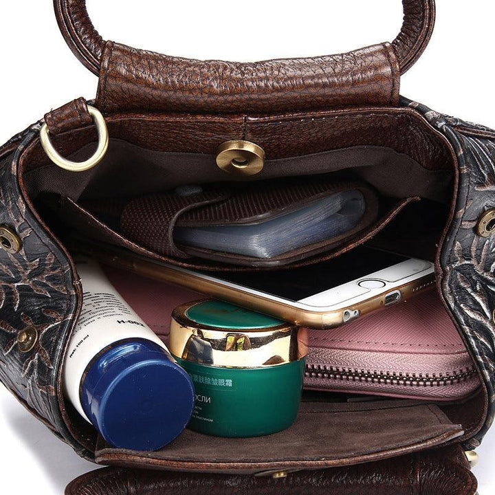 Color contrast casual women's handbag - MRSLM