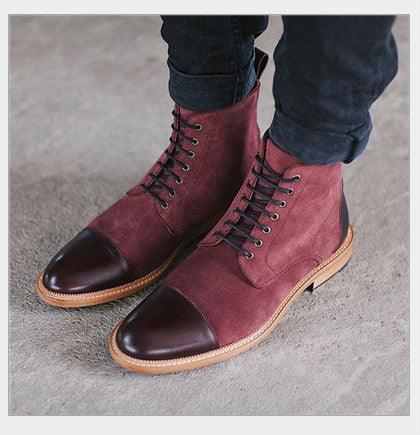 Spring New Low-Heel Lace-Up Low-Top Martin Boots - MRSLM