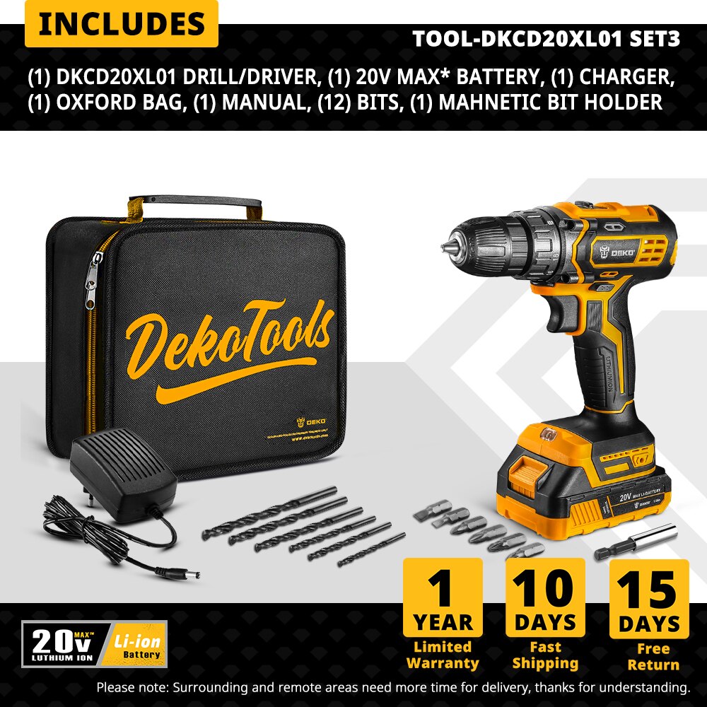 Rechargeable 20 V Electric Drill