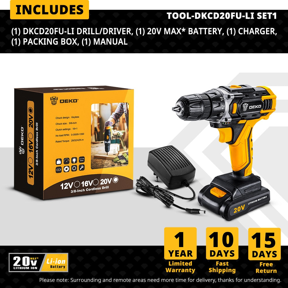 Rechargeable 20 V Electric Drill