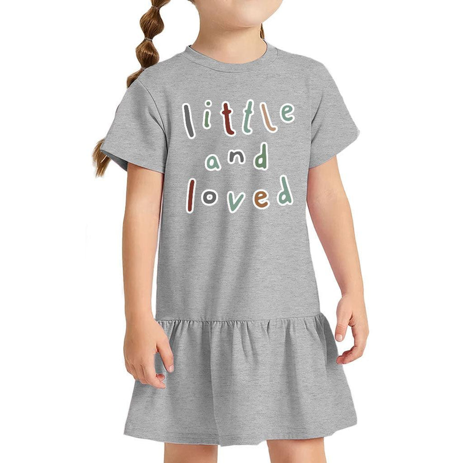 Little and Loved Toddler Rib Dress - Kawaii Girls' Dress - Themed Toddler Dress - MRSLM