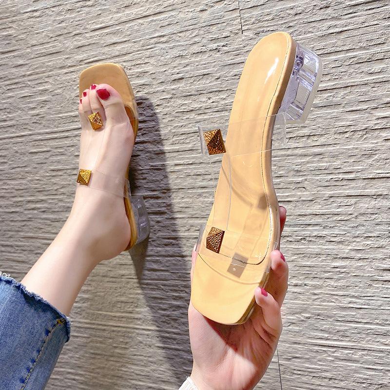 High Heel Slippers 2021 Summer New Fashion Trend Korean Version - MRSLM