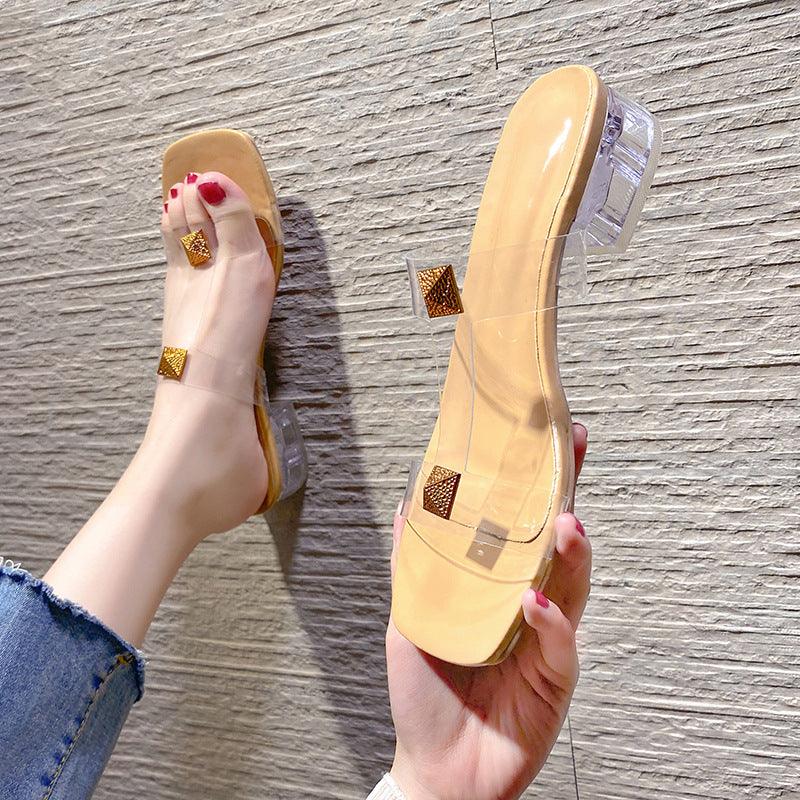 High Heel Slippers 2021 Summer New Fashion Trend Korean Version - MRSLM