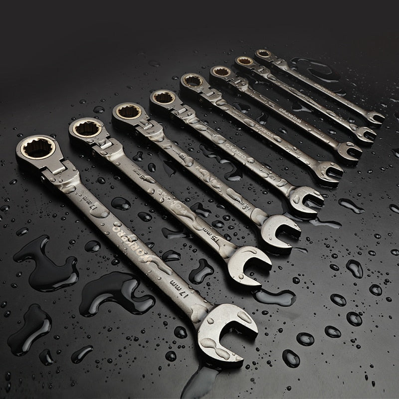 Wrenches Set with Flex-Head Ratchets