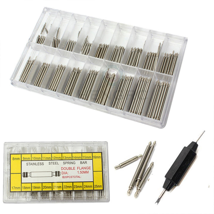 Watches Repair Stainless Steel Spring Bars 270 pcs Set
