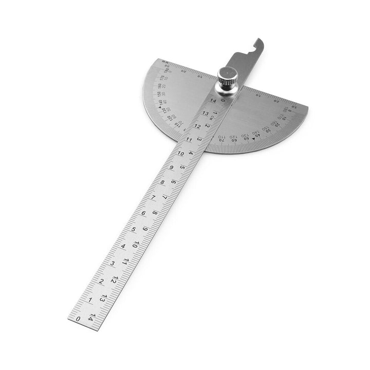 Stainless Steel Woodworking Ruler and Protractor