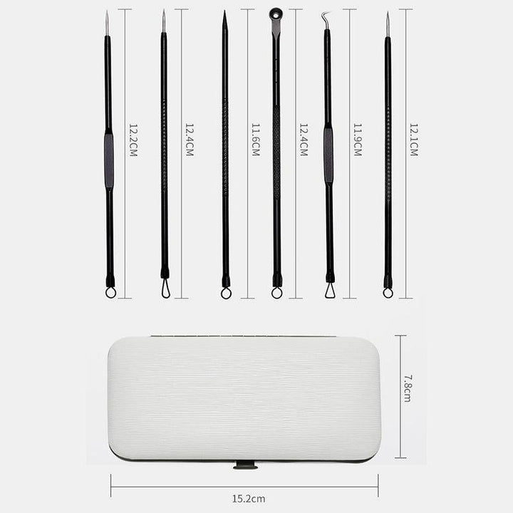 11 Pcs Acne Remover Tool Set Stainless Steel Double-Head Acne Needles Remove Acne Fat Particles Tool (#1) - MRSLM