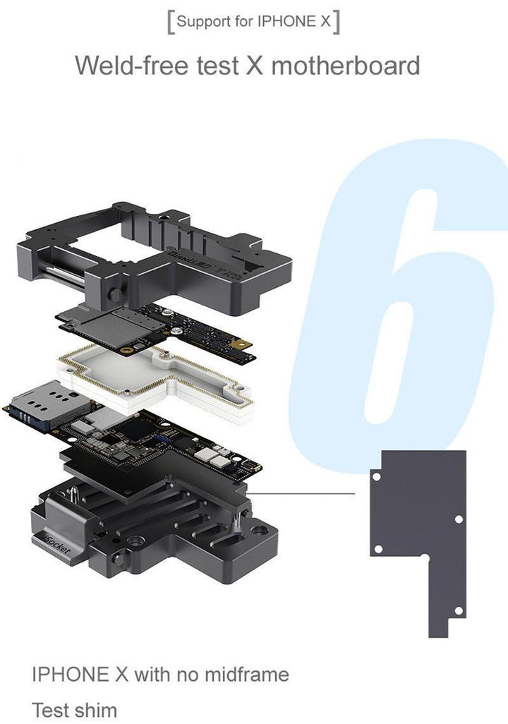 QIANLI iSocket Motherboard Test Fixture IPHONEX Double-deck Motherboard Function Tester Repair Tool for iPhone x xs xs max - MRSLM