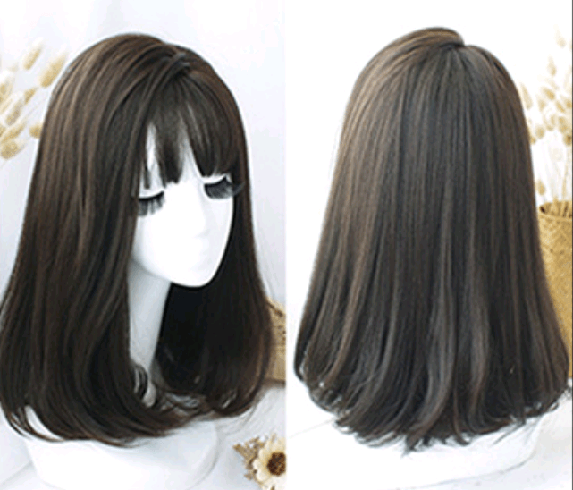 Wig female air bangs fashion chemical fiber hair wig fake hair - MRSLM